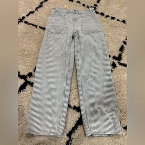 BDG by Urban Outfitters Blue and White Striped Wide-Leg Pants
